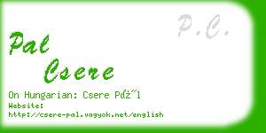 pal csere business card